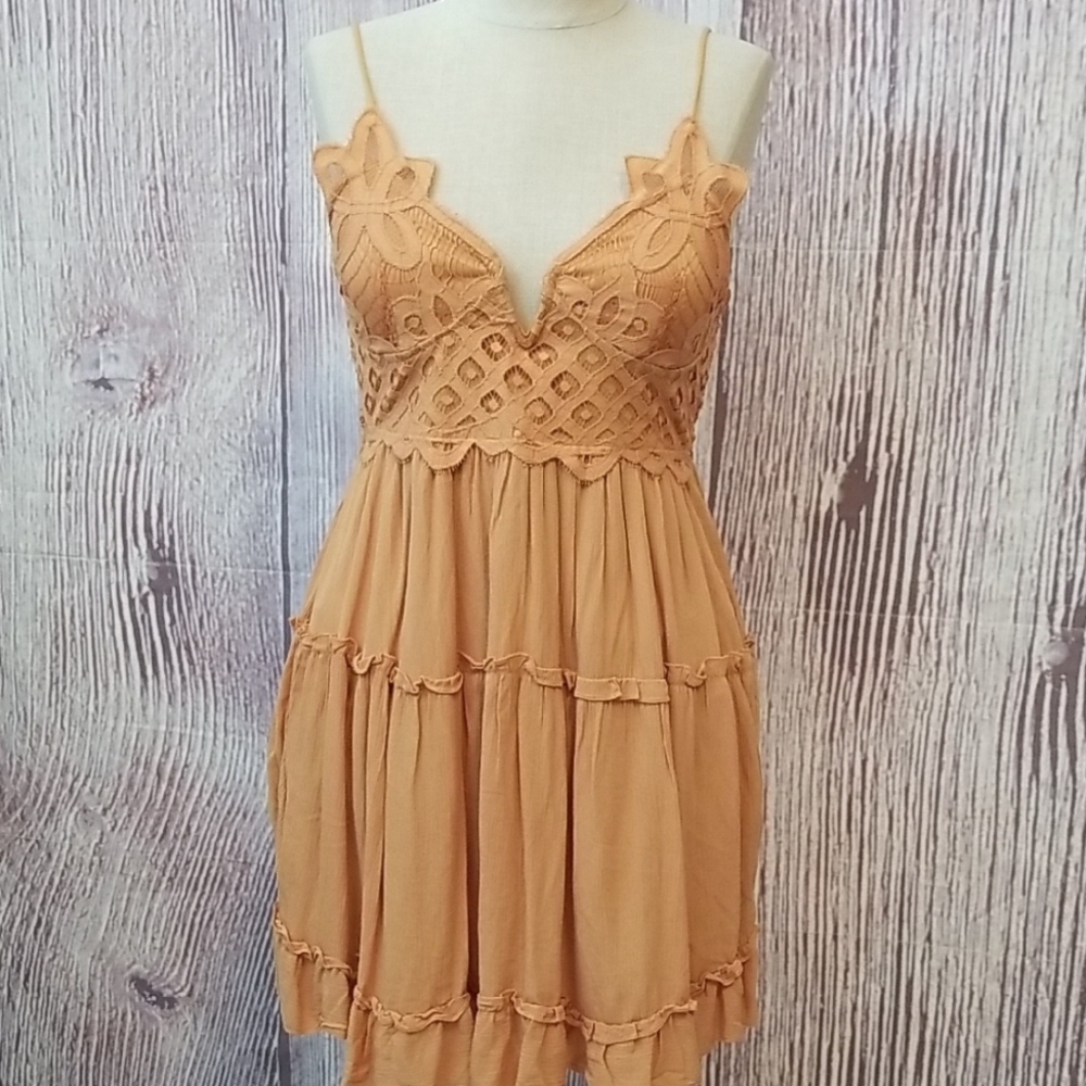 Rue21 Tan Lace Mini Dress